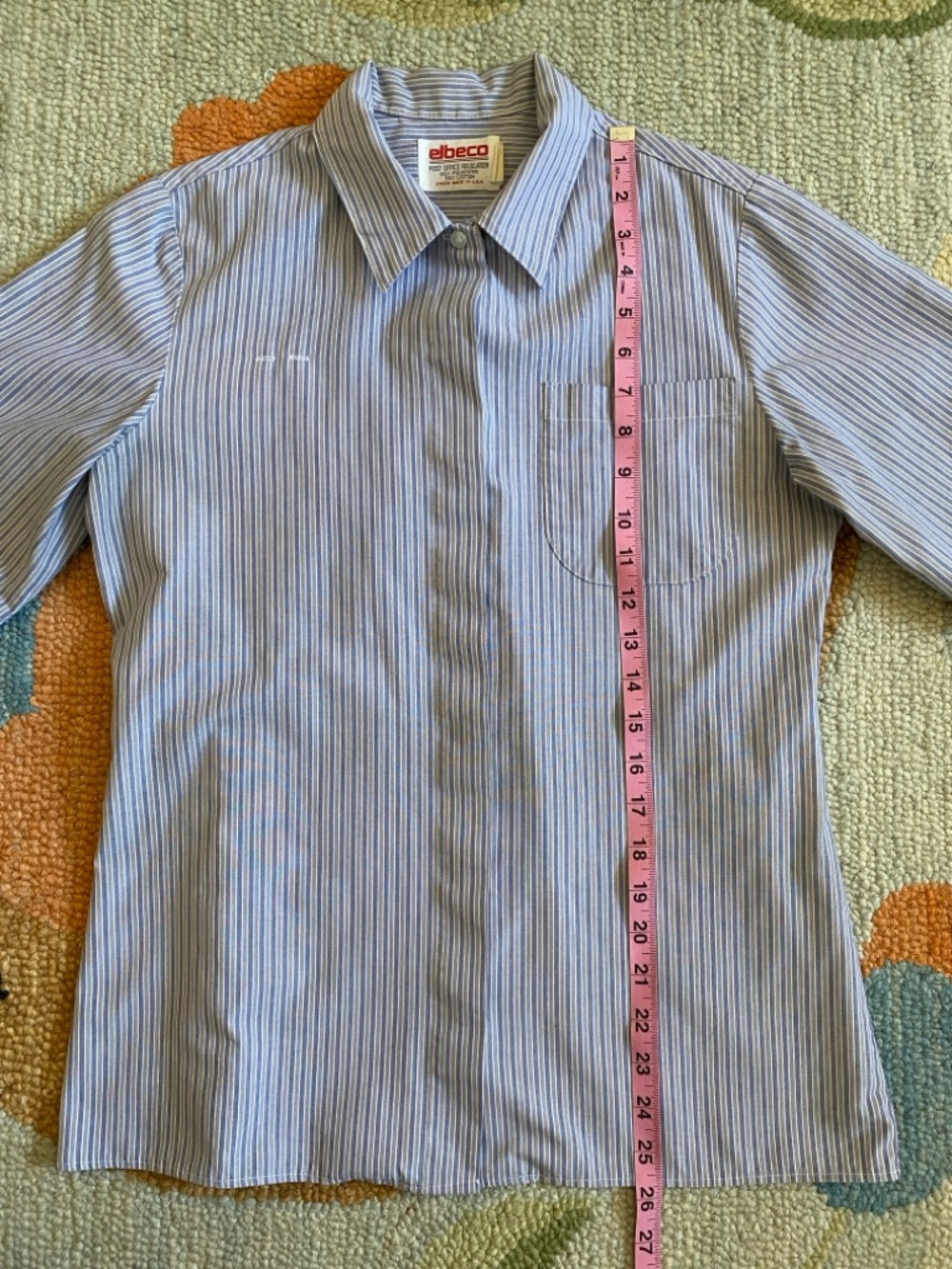 Y2K l Elbeco l Lot of 4 USPS Retail Clerk Striped Short Sleeve Shirts - Picture 9 of 16